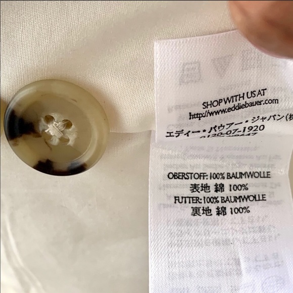 Eddie Bauer Double Breasted Trench Coat Medium - Picture 5 of 5